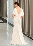 Kaitlynn A-Line V-neck Sweep Train Wedding Dress With Ruffle BF2P0013811