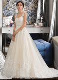 Kennedi Ball-Gown/Princess Sweetheart Court Train Tulle Wedding Dress With Beading Sequins BF2P0013813