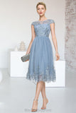 Jessica A-line Scoop Knee-Length Lace Tulle Homecoming Dress With Sequins BF2P0020579