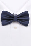 Fashion Polyester Bow Tie Dark Navy